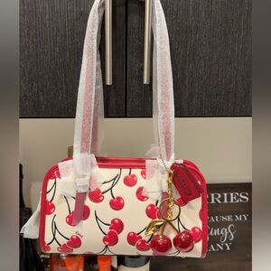 Swing Zip Bag with Cherry Print  and Cherry Charm 🍒 Limited Re-edition from 1998